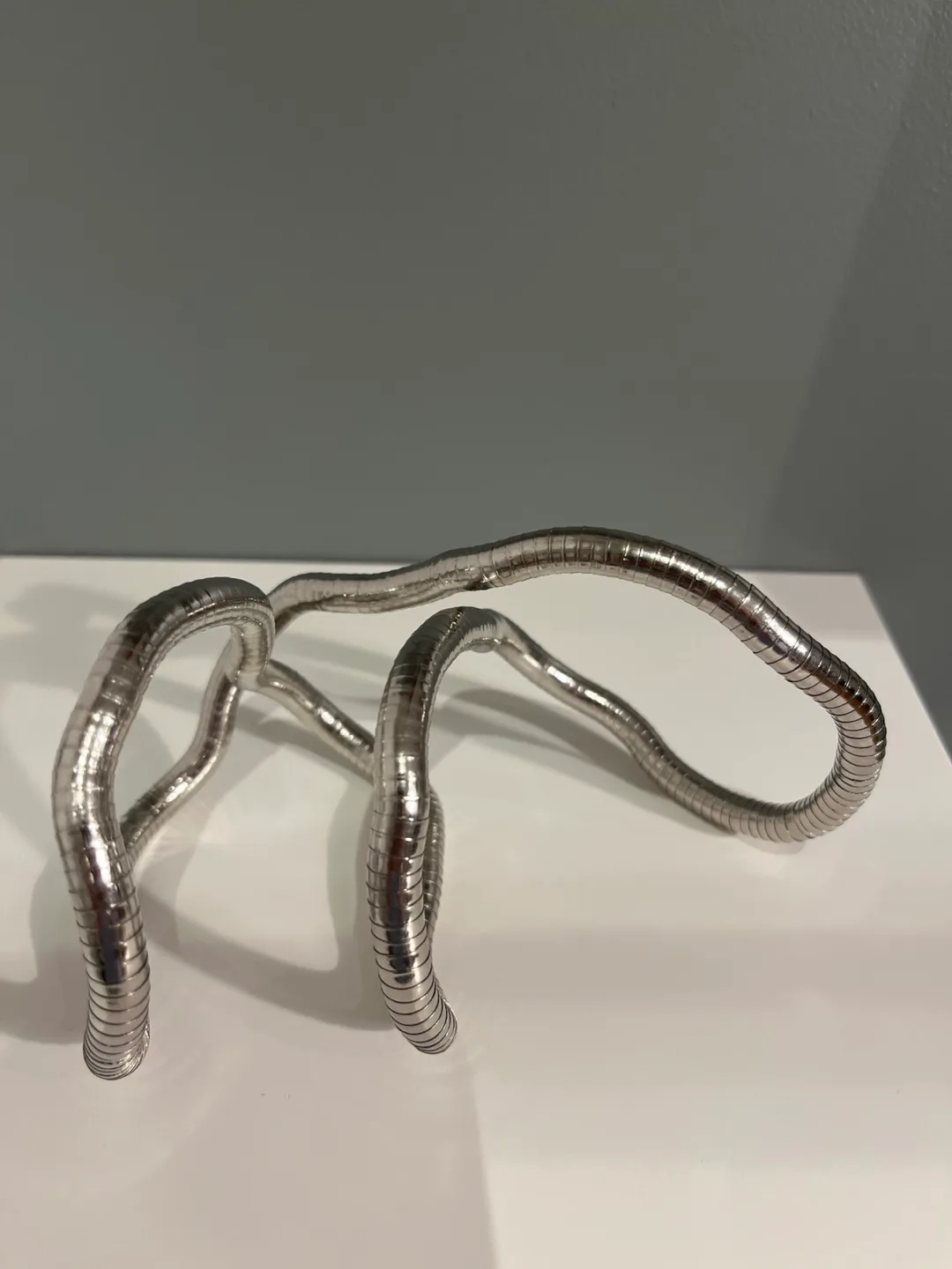 Silver Metal Sculpture Necklace image indicator(3)