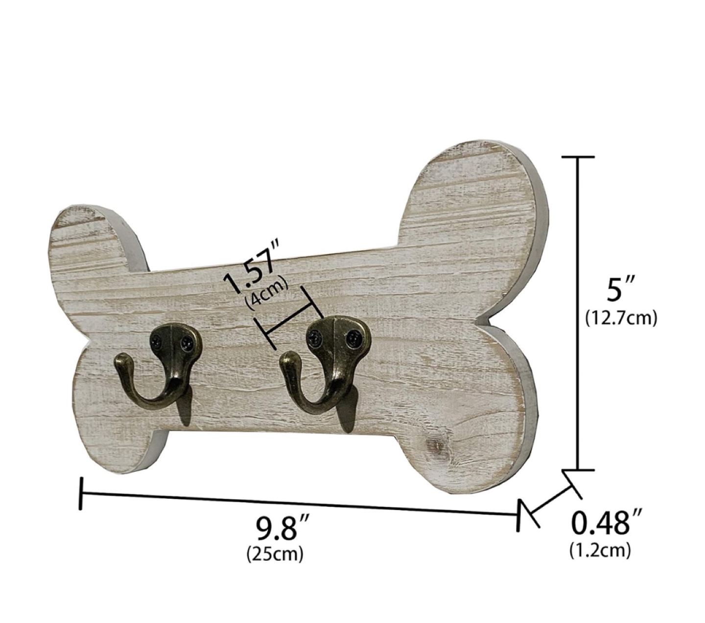 Vintage Style Dog Bone Hook Wall Mounted Coat Rack - photo 3