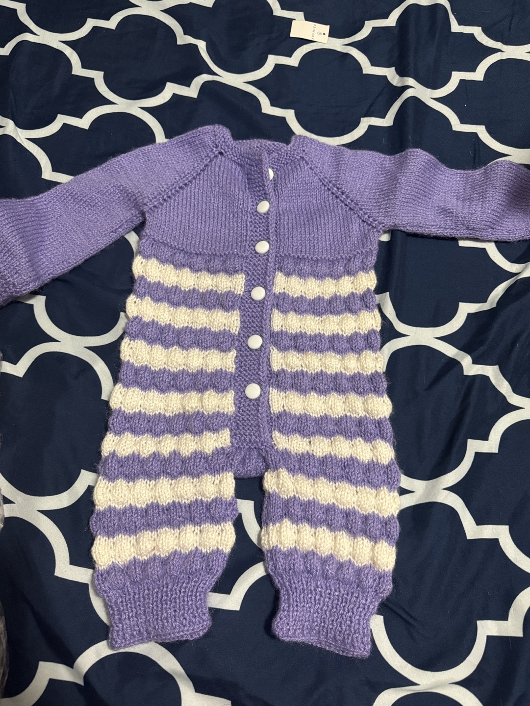 Hand-Knitted Baby Jumpsuit