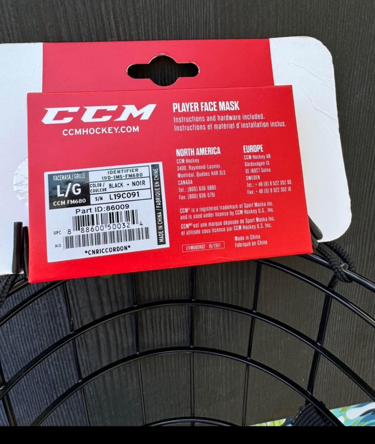 CCM FM 680 Facemask / Cage  size Large adult - photo 2