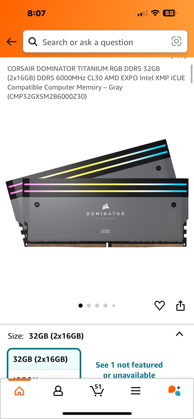 Corsair Dominator TITANIUM 32GB 6000MHz CL30 - photo 2
