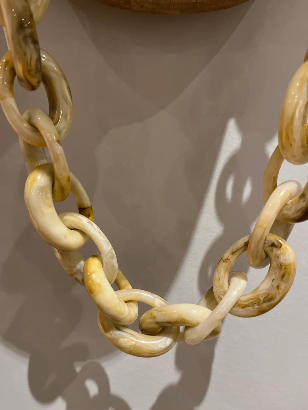 White & Gold Chunky Chain Necklace image indicator(2)