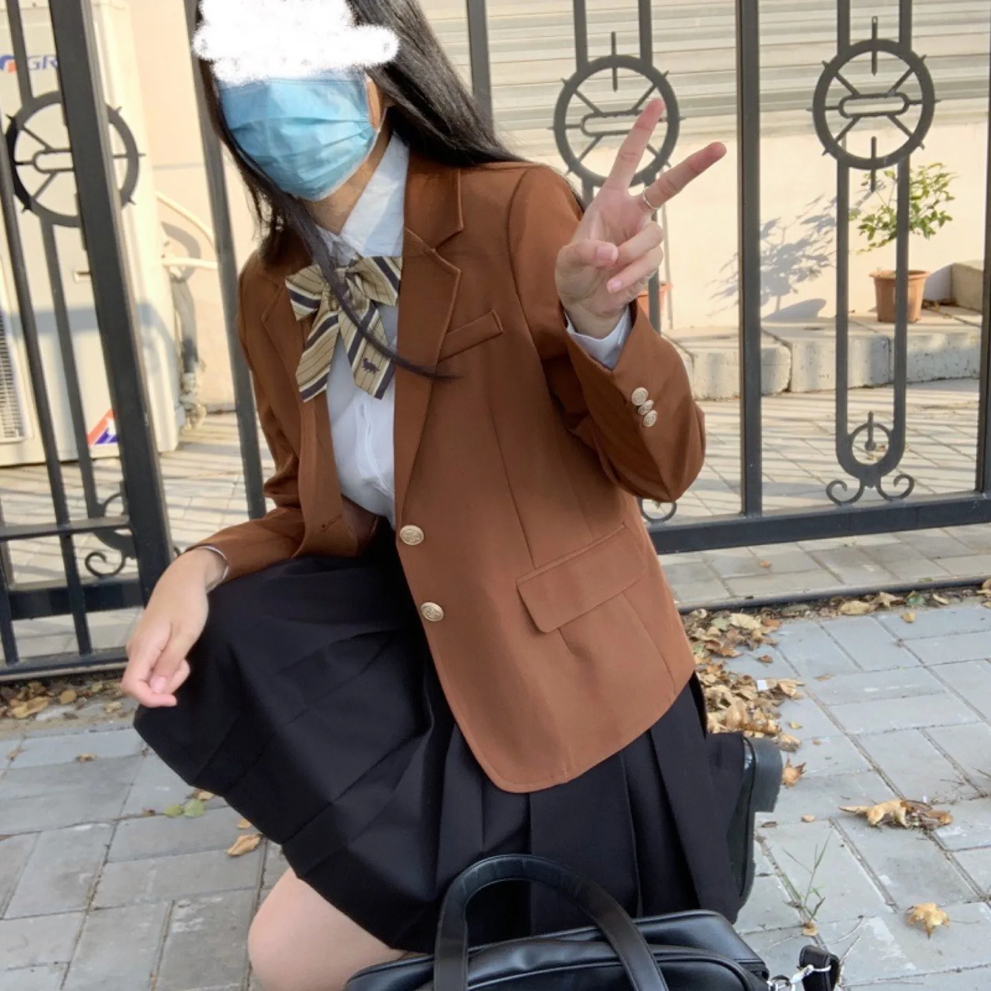 Brown Blazer with Gold Buttons thumbnail