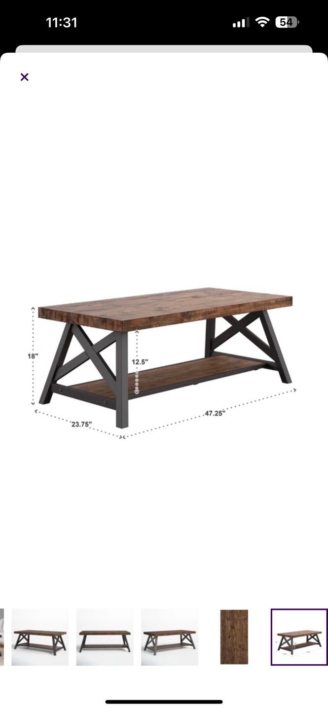 WAYFAIR Isakson Coffee Table - photo 3