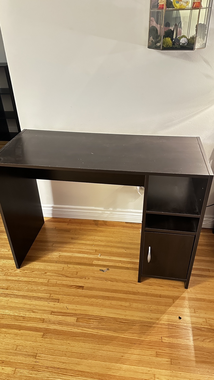 Black Desk with Storage
