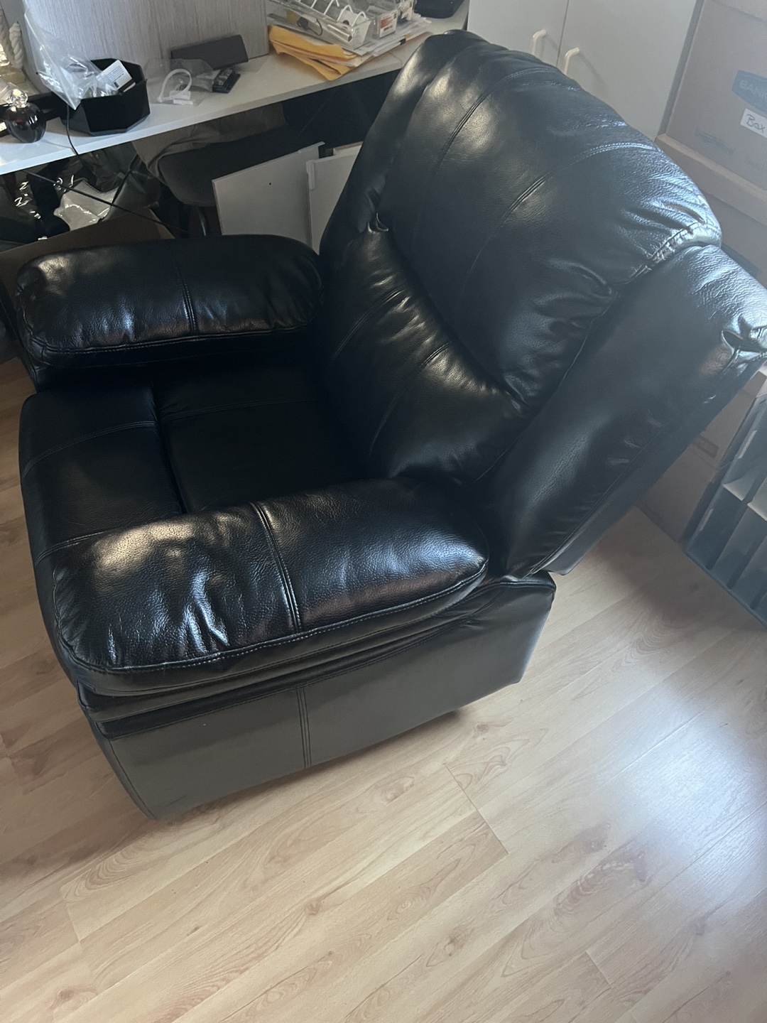 Black ReclinerLeather Chair - photo 2