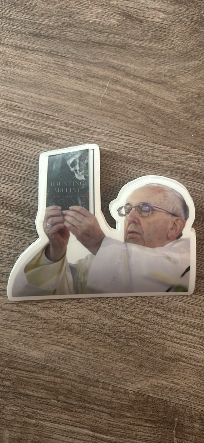 Pope Francis Haunting Adeline Sticker