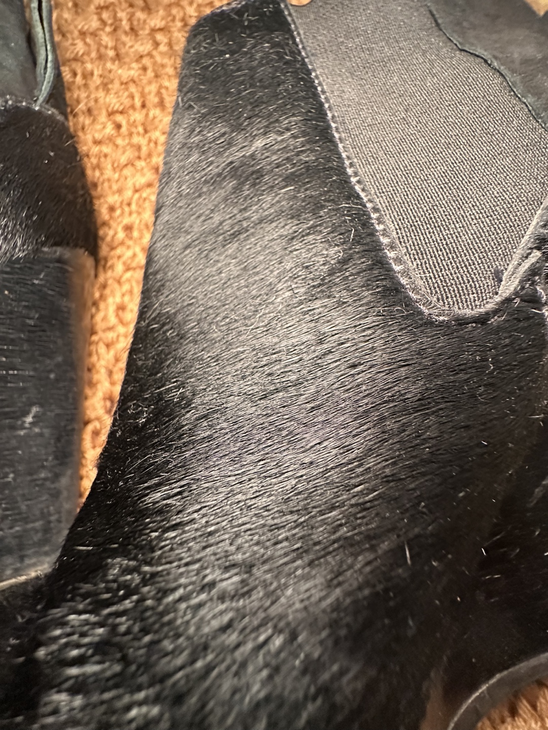 Derek LamBlack Hair on Hide Wedge Booties - photo 2