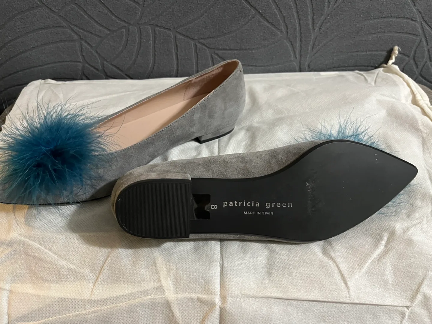 Patricia Green Suede Feather Flats image indicator(2)