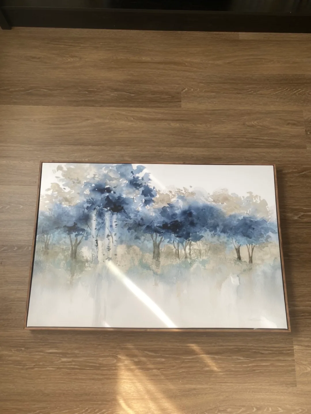 Framed Canvas Wall Art - Blue Trees image indicator(4)