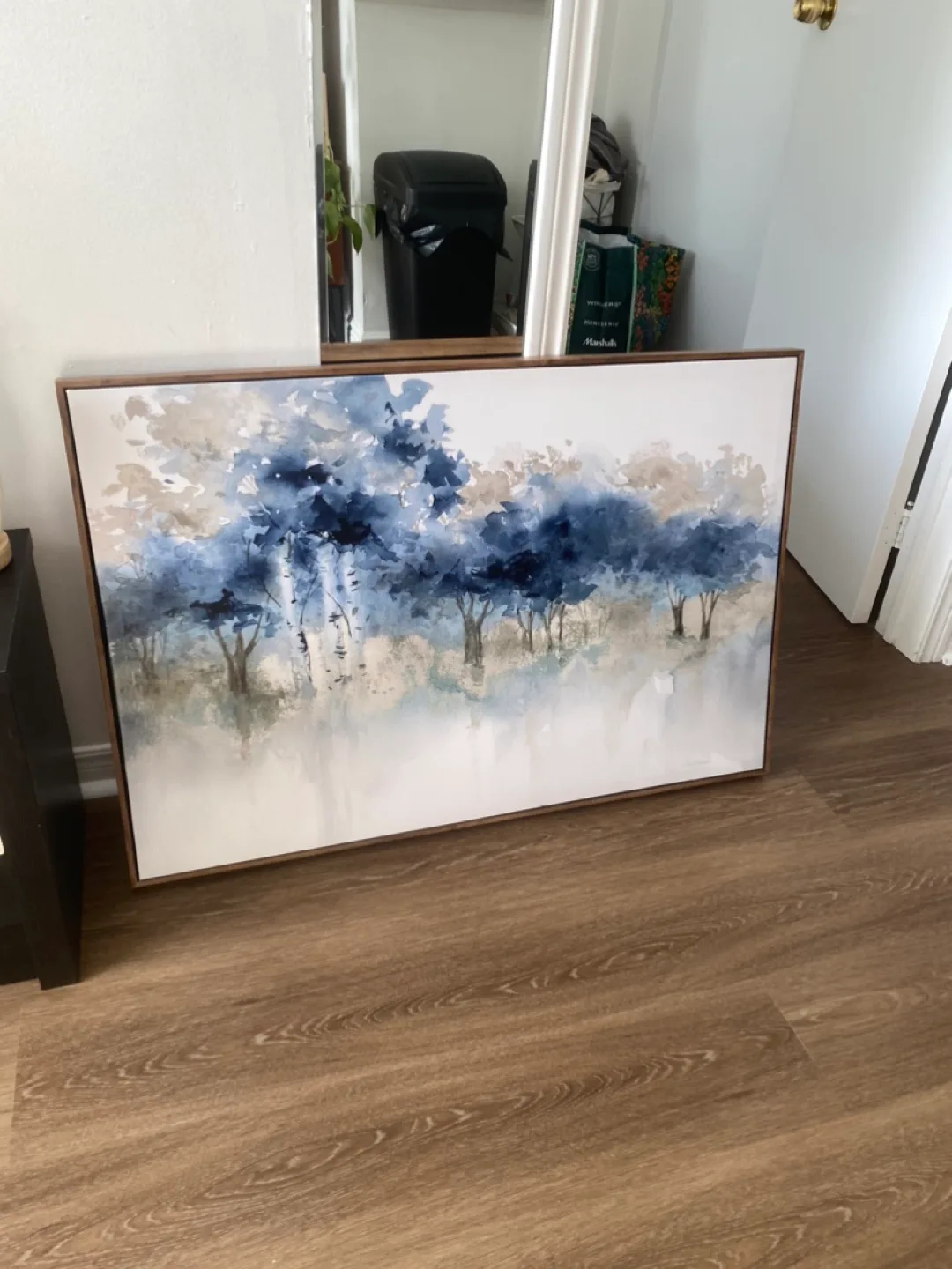 Framed Canvas Wall Art - Blue Trees image indicator(3)