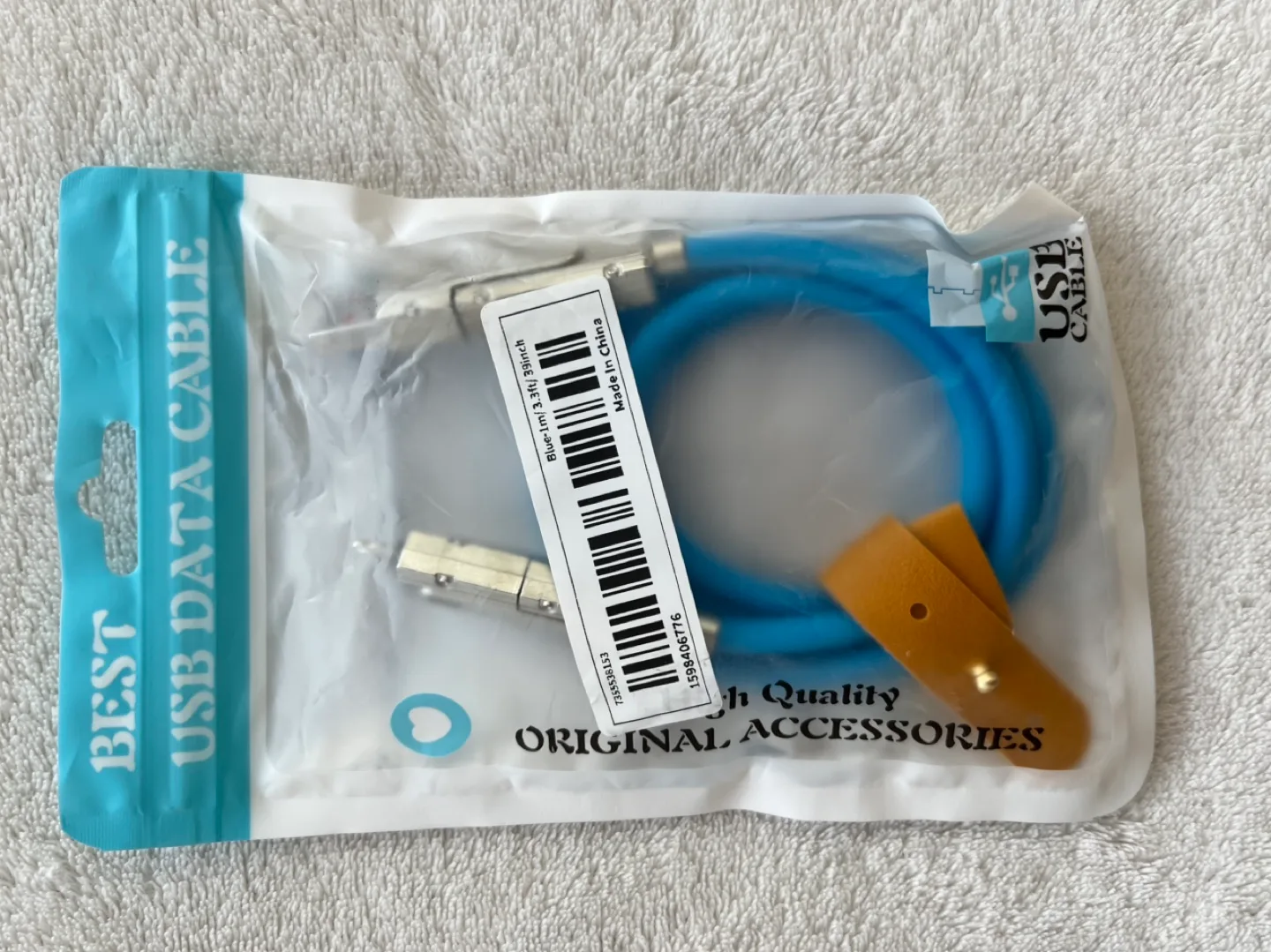 《Brand New 》Blue USB Data Cable image indicator(2)