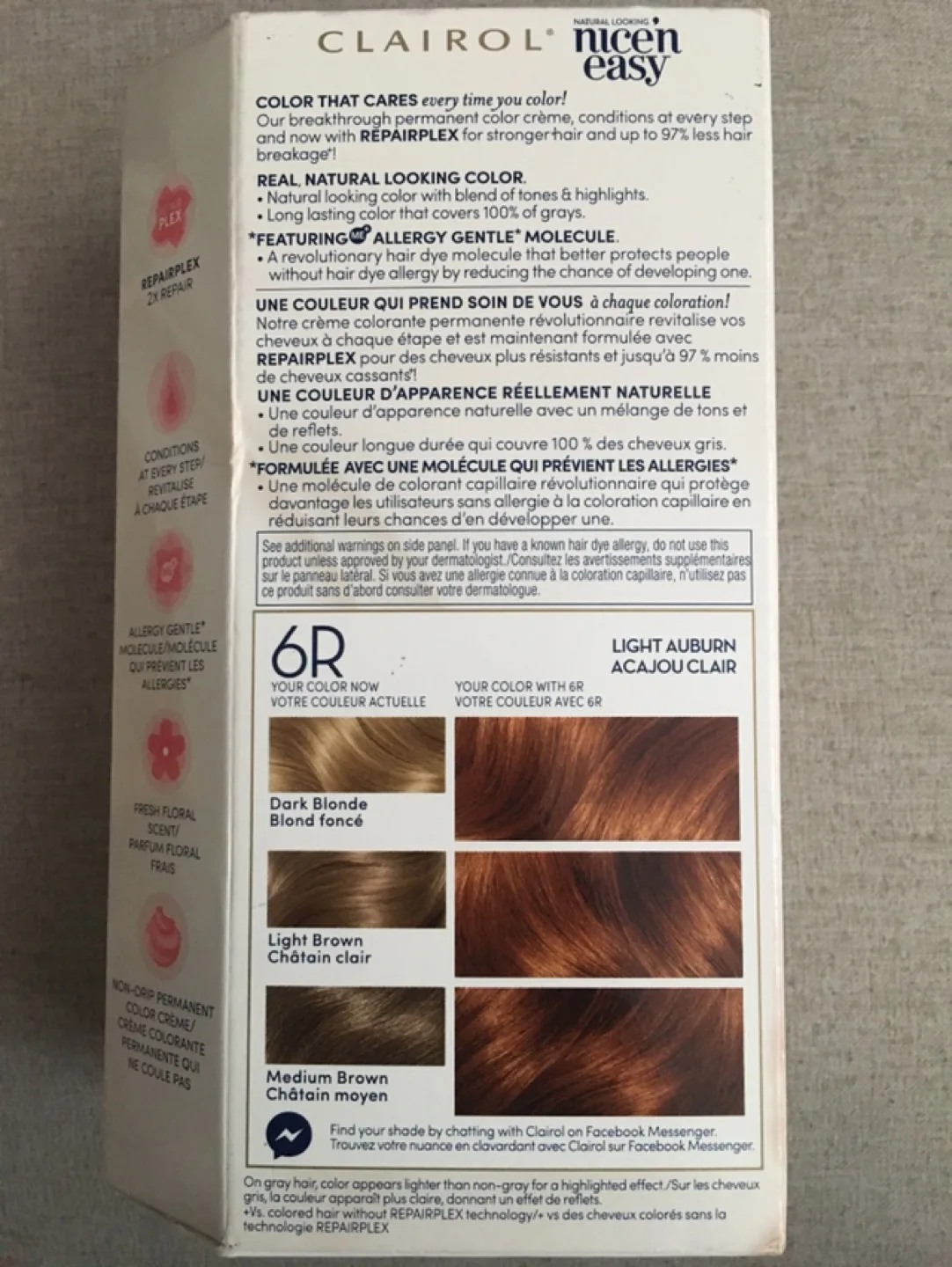 Clairol Nice'n Easy Permanent Hair Colour 6R Light Auburn image indicator(2)