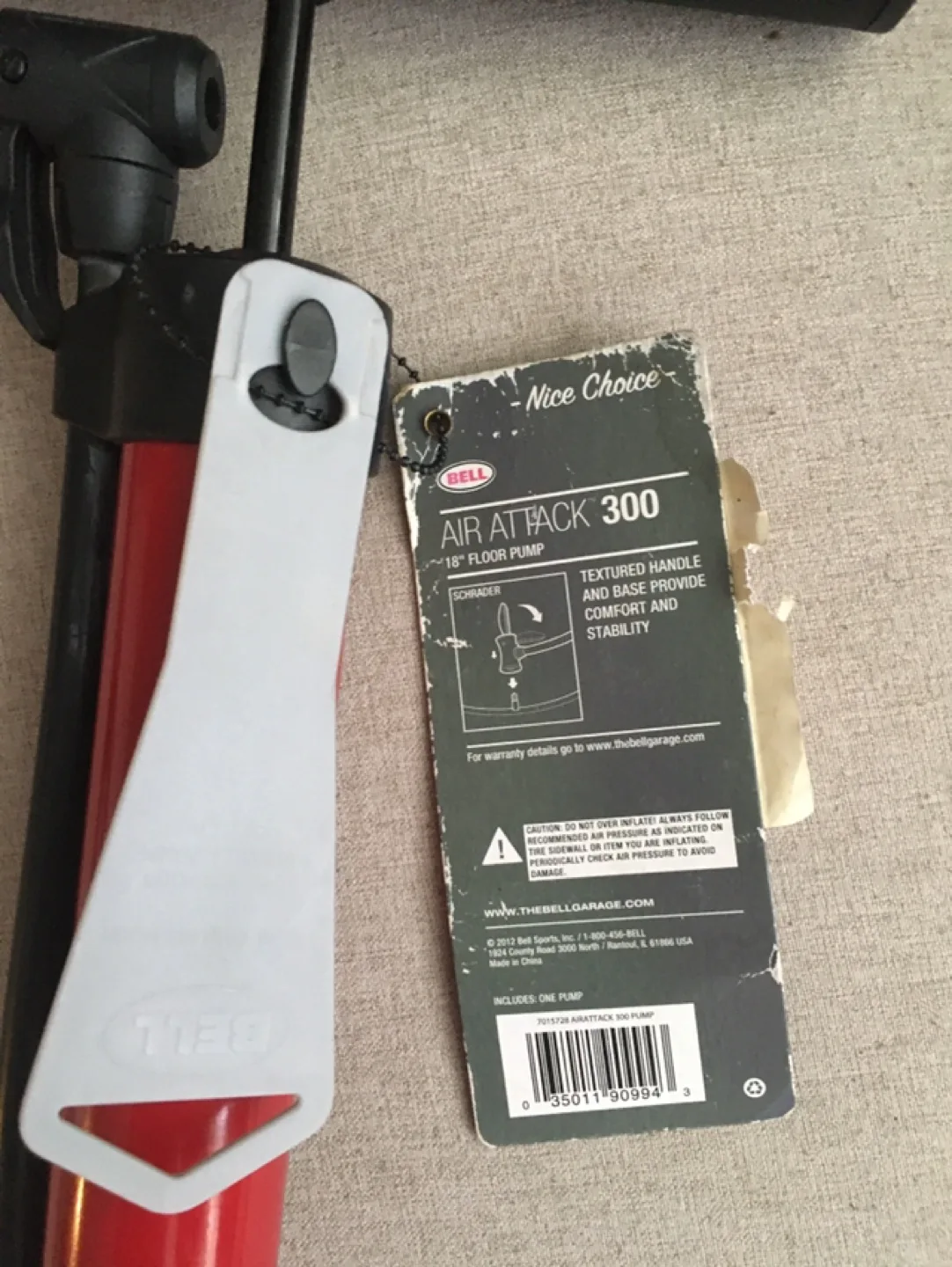 Bell Air Attack 300 Bicycle Pump-Max PSI 100 Air Volume 400CC image indicator(4)