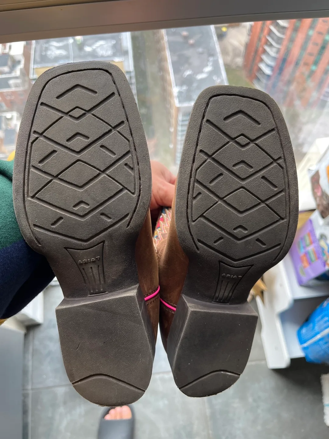 Ariat Brown Leather Cowboy Boots Toddlers size 3 image indicator(3)