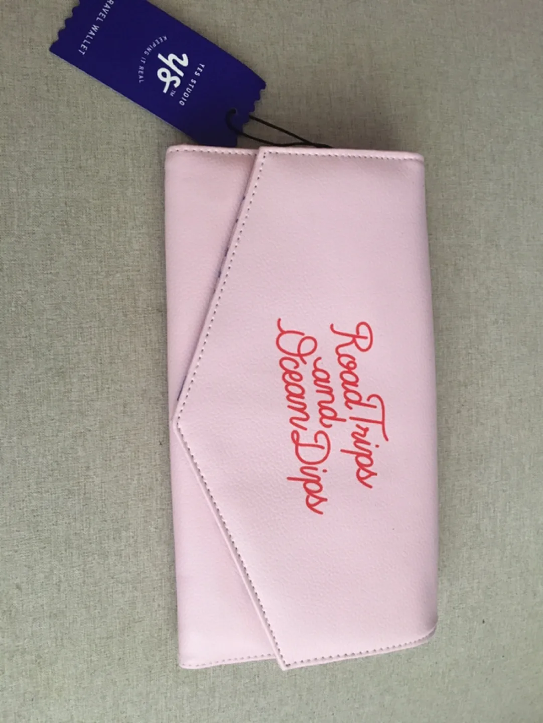 Pink Faux Leather Travel Wallet with labelled compartments image indicator(2)