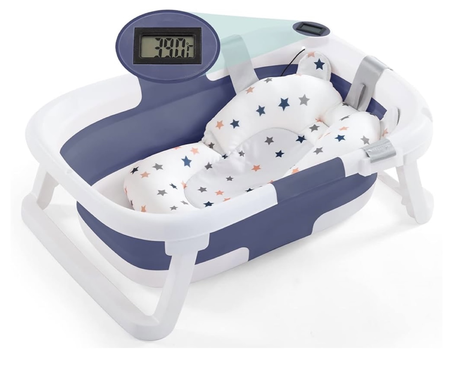 Baby Bath Tub with Thermometer and Folding Feature - photo 2