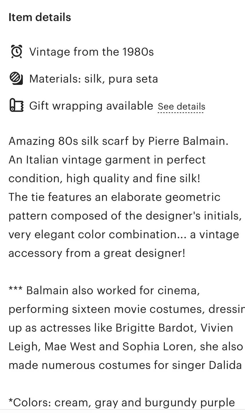 Pierre Balmain Vintage Silk Scarf image indicator(3)