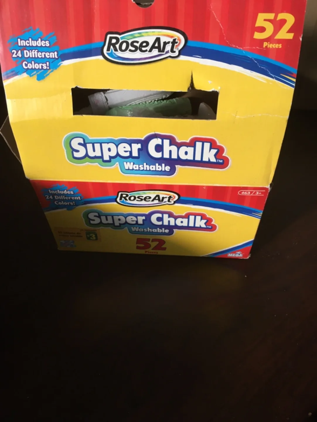 Chalkboard with Ornate Frame + Box of assorted chalk image indicator(5)