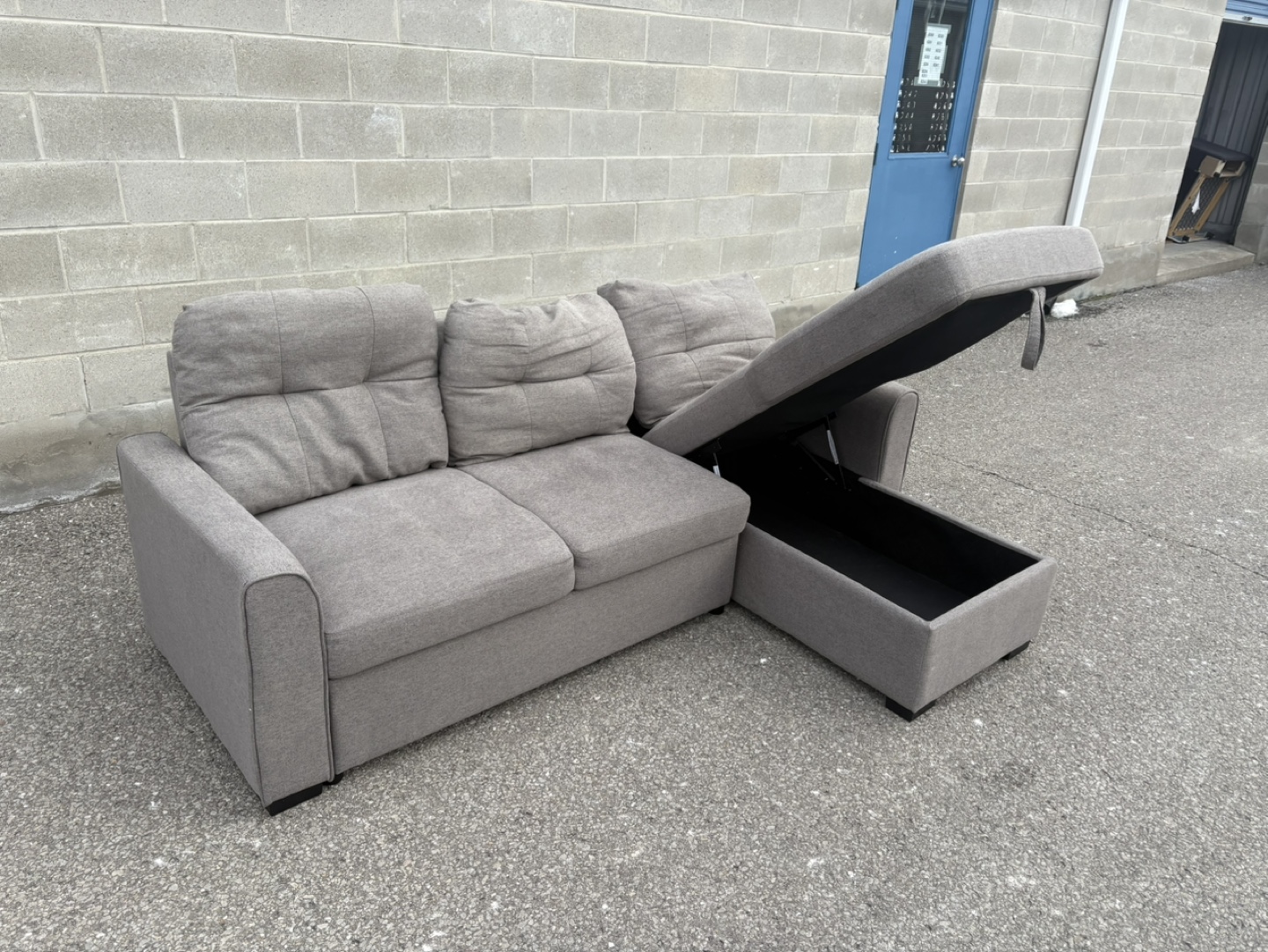 FREE DELIVERY✅•THE BRICK GREY SECTIONAL COUCH / SOFA BED STORAGE - photo 4
