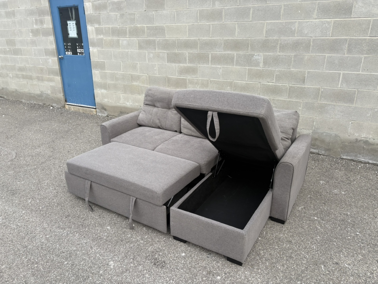 FREE DELIVERY✅•THE BRICK GREY SECTIONAL COUCH / SOFA BED STORAGE - photo 2