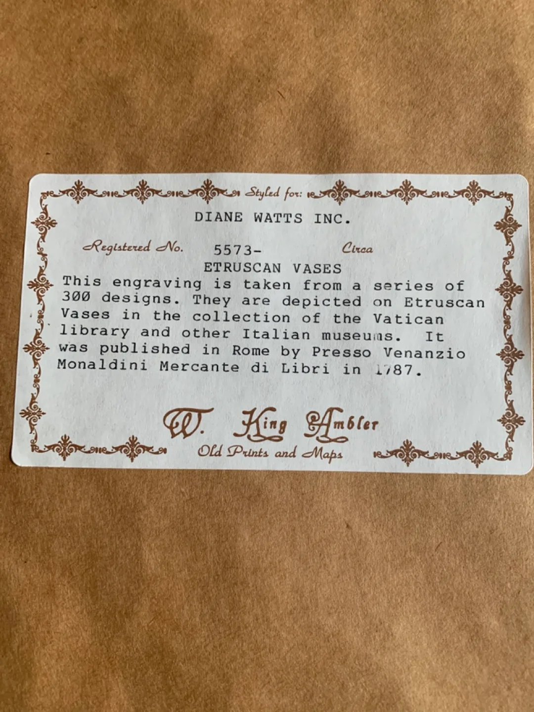 Antique Engraving of Etruscan Vase image indicator(2)