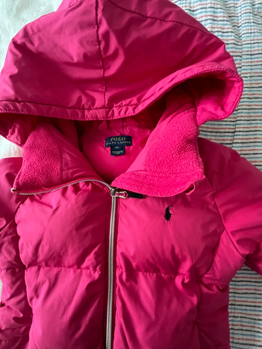 Pink Polo Ralph Lauren Puffer Jacket size 6x image indicator(2)