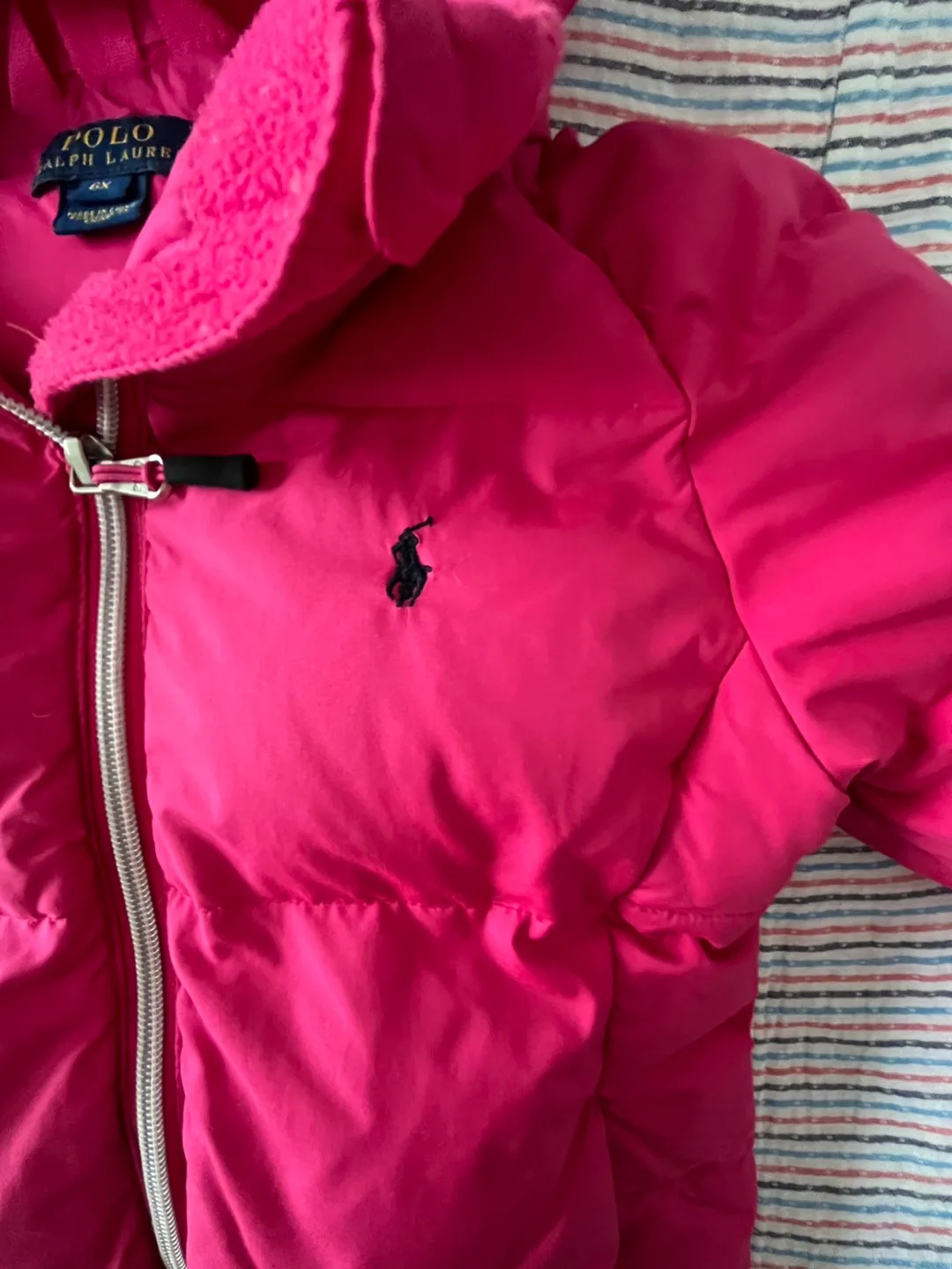 Pink Polo Ralph Lauren Puffer Jacket size 6x image indicator(3)