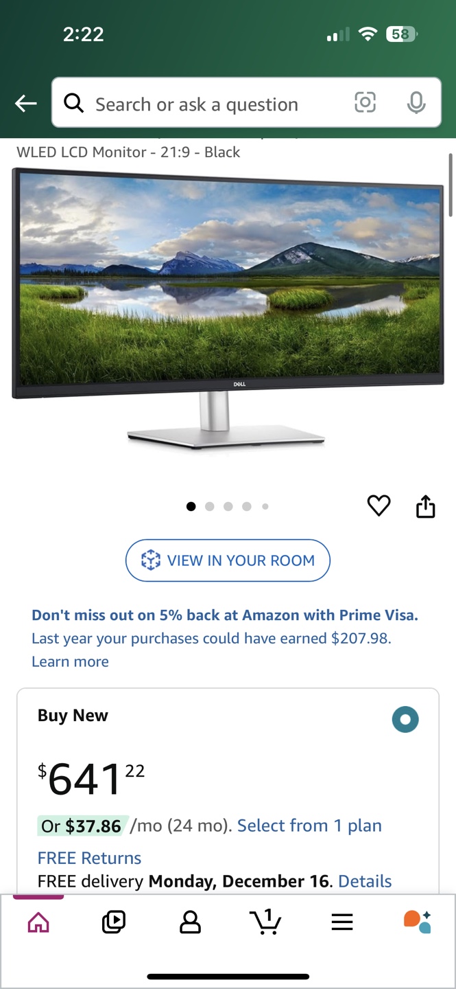 Dell UltraSharp 21:9 Curved Monitor