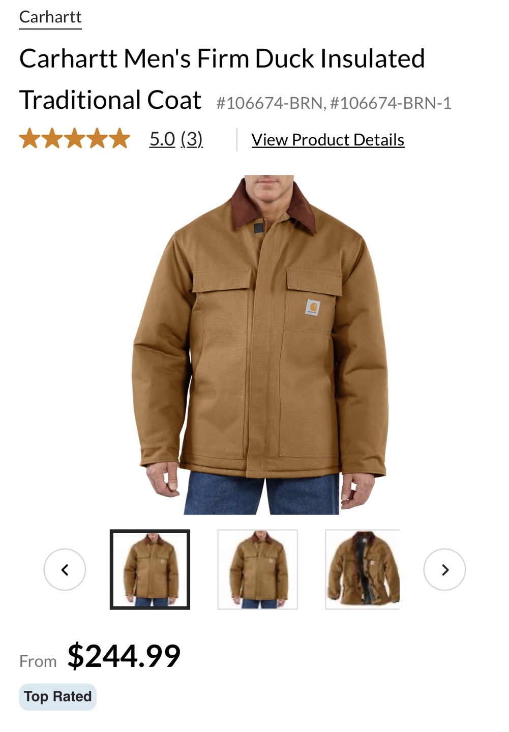 Carhartt Men's Insulated Jacket