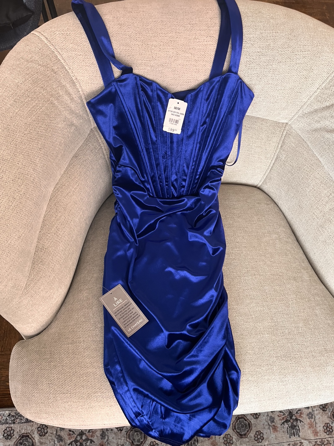 Blue Velvet Dress