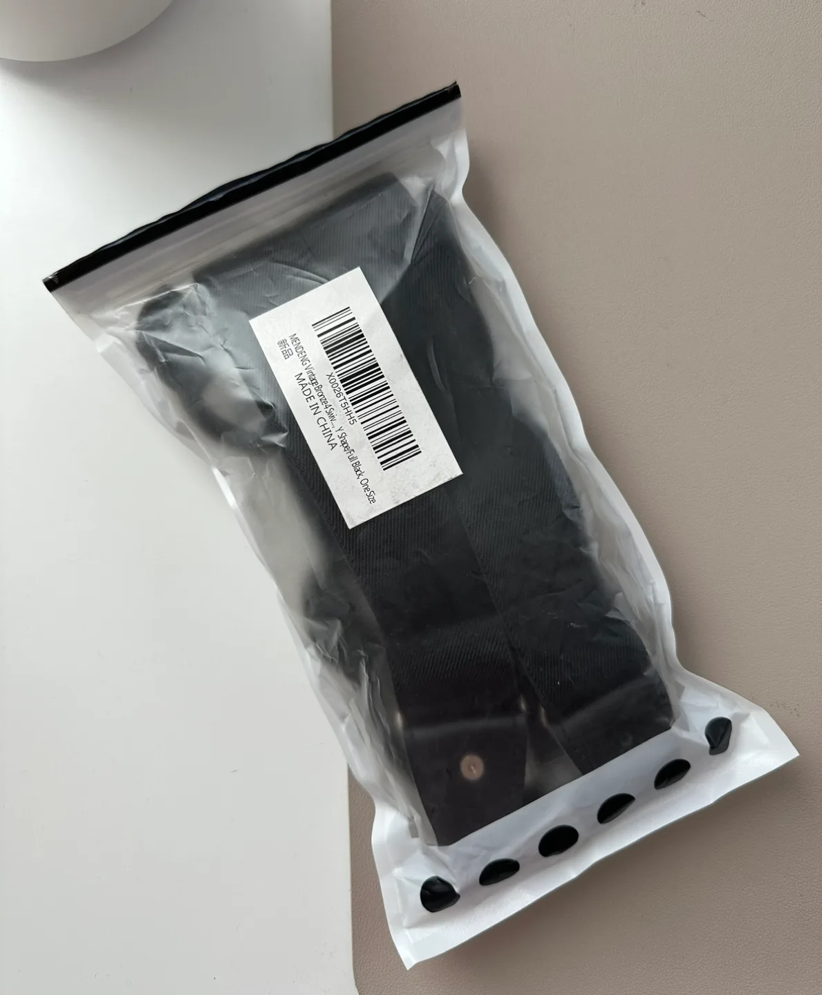 Men's Suspenders - Black Leather Strap image indicator(4)