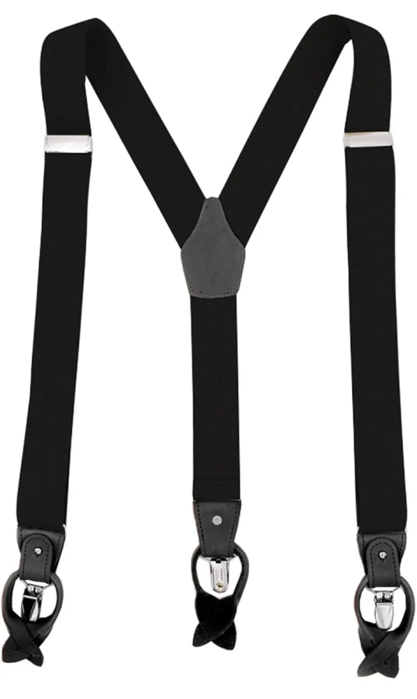 Men's Suspenders - Black Leather Strap image indicator(7)