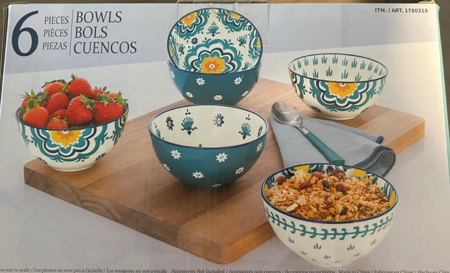 6 PIECES BOWLS SET STONEWARE thumbnail