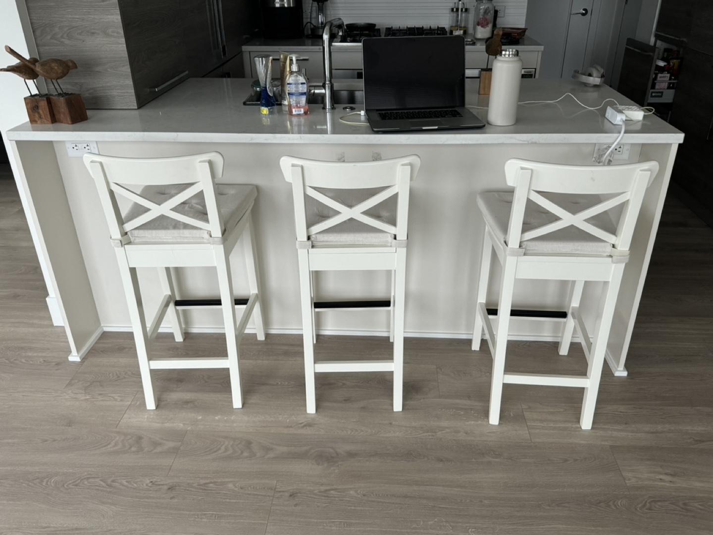 IKEA White Bar Stools - photo 2
