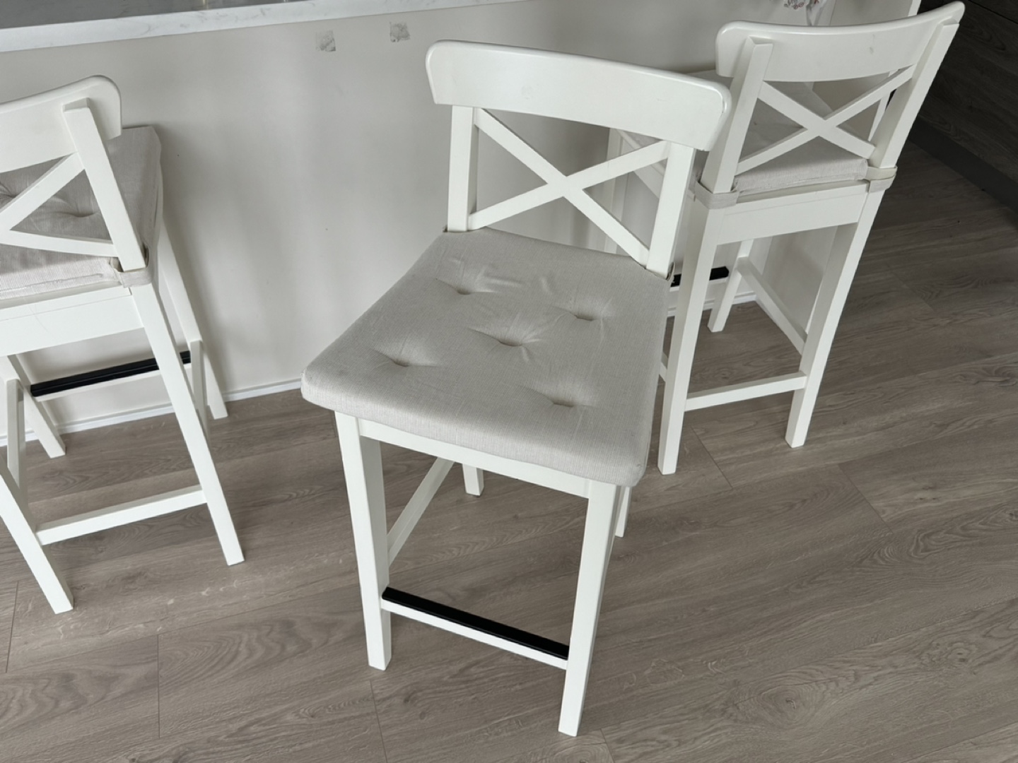IKEA White Bar Stools - photo 3