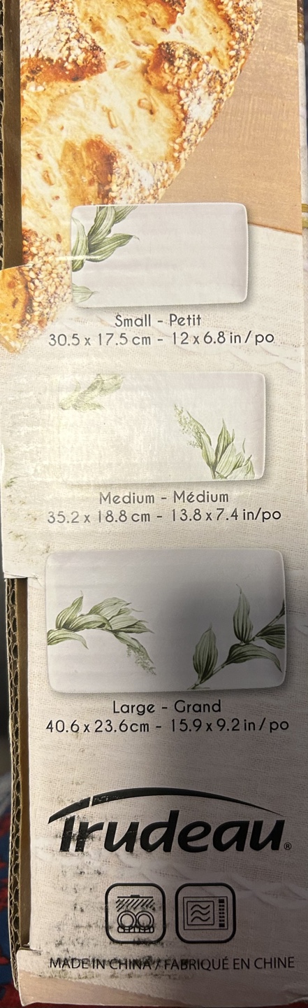 NEW TRUDEAU - Set of 3 Porcelain Serving Trays - photo 3