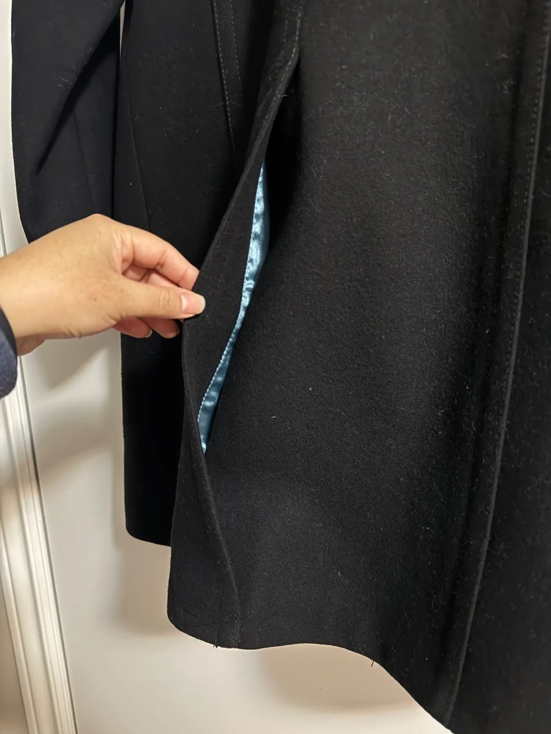 GAP Black Double Breasted Peacoat image indicator(7)