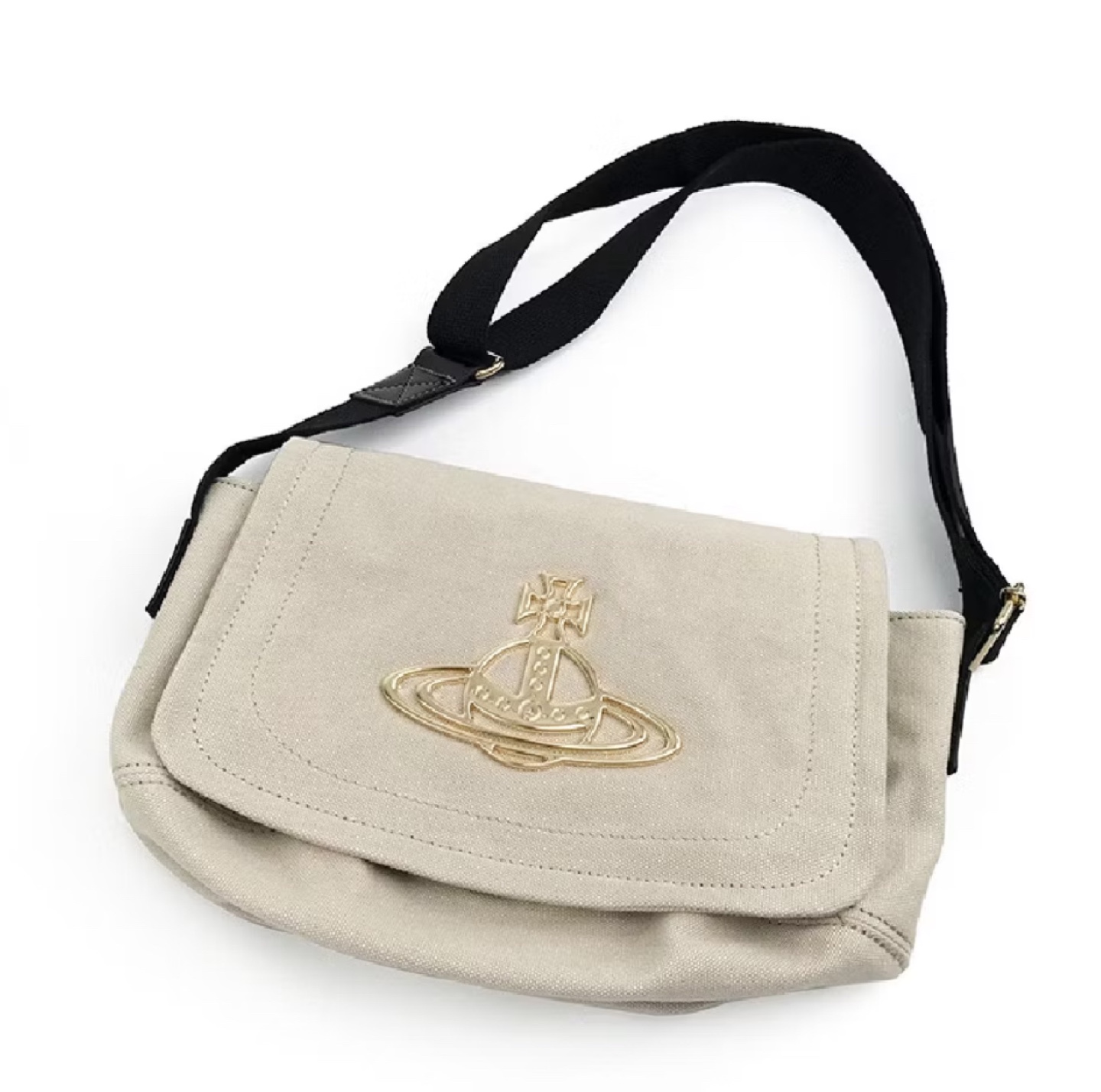 Vivienne Westwood Anglomania Beige Canvas Crossbody Bag