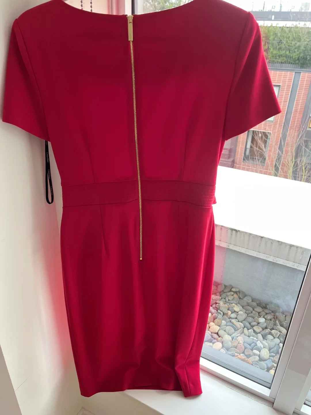 Calvin Klein Red Dress Size 8 image indicator(2)