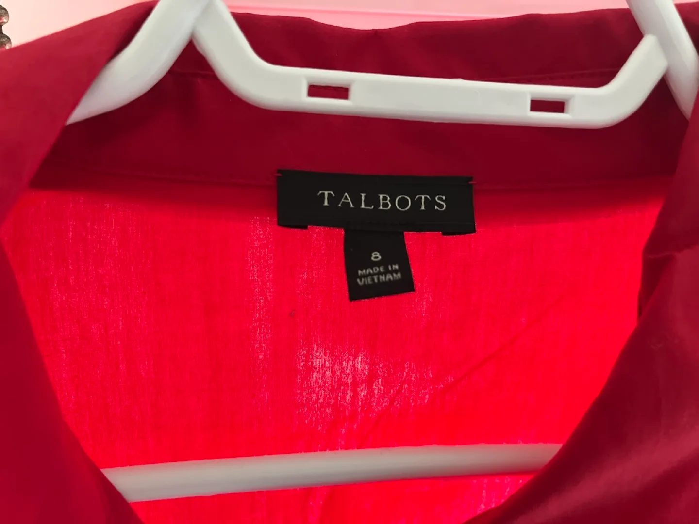 Talbots Red Button-Down Dress image indicator(3)