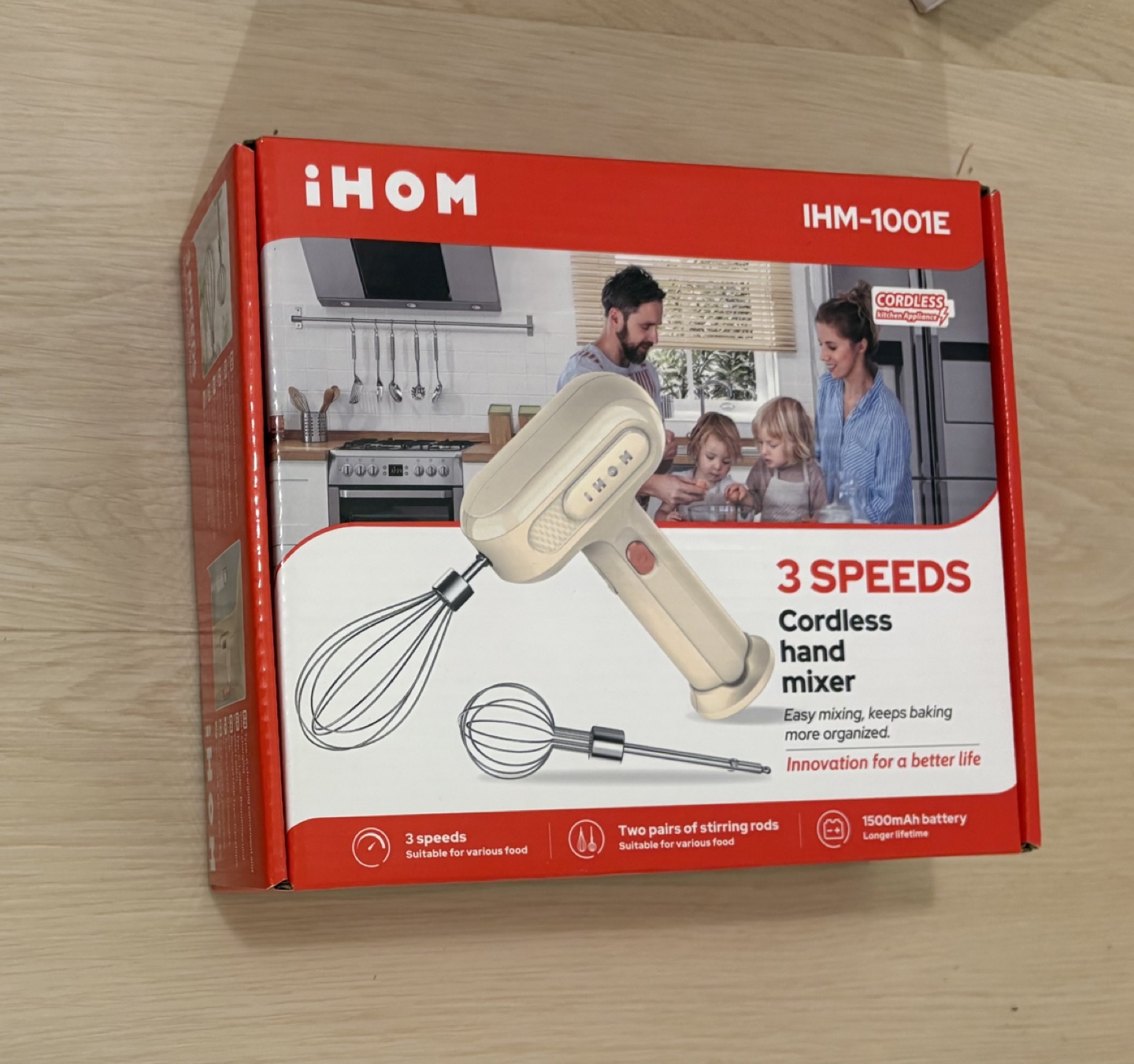 iHOM Cordless Hand Mixer