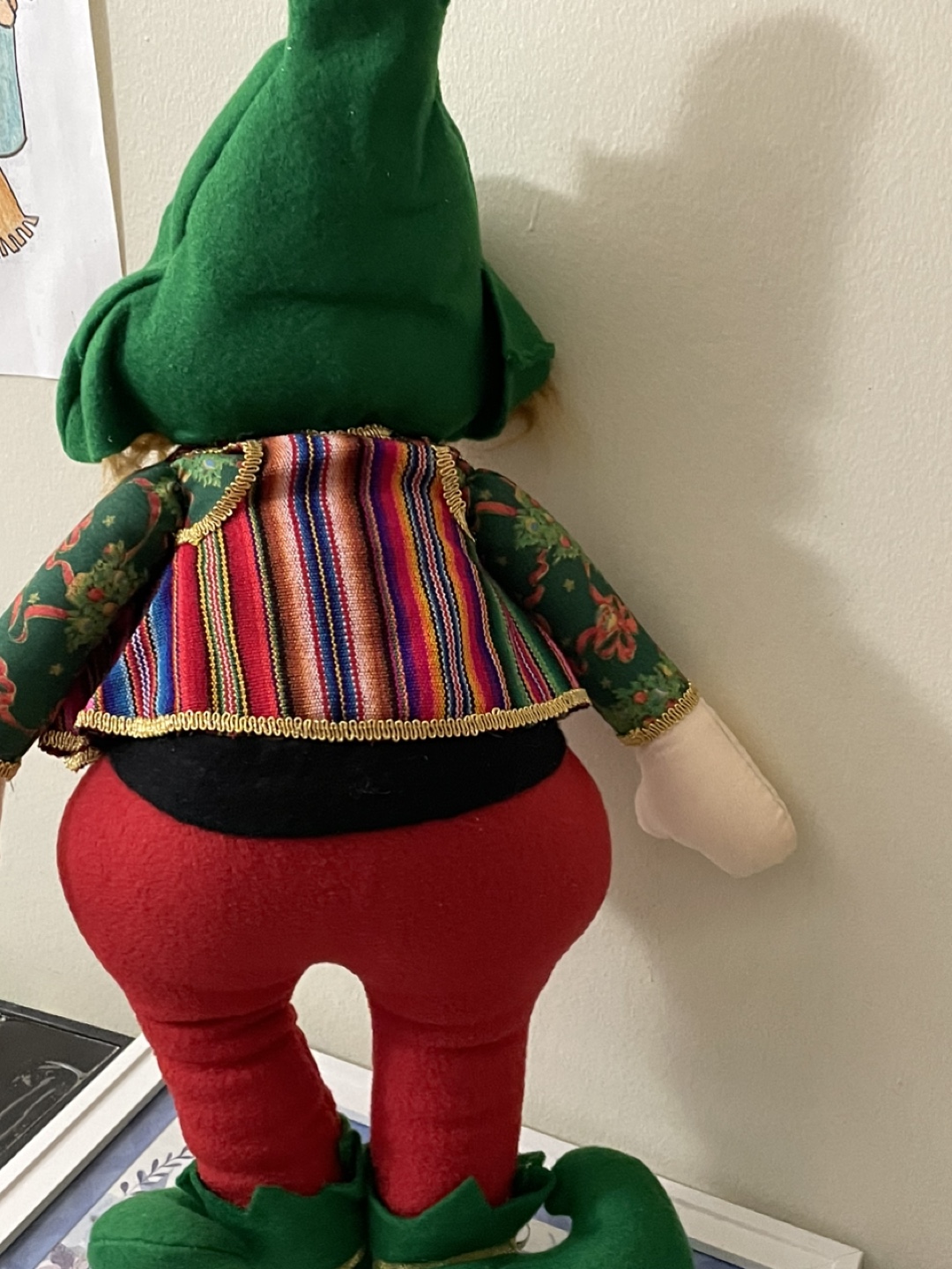 Vintage Christmas Elf Plush Toy - photo 2