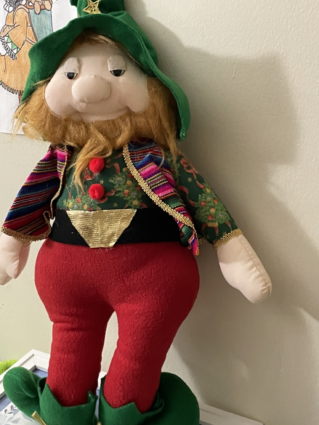 Vintage Christmas Elf Plush Toy - photo 4