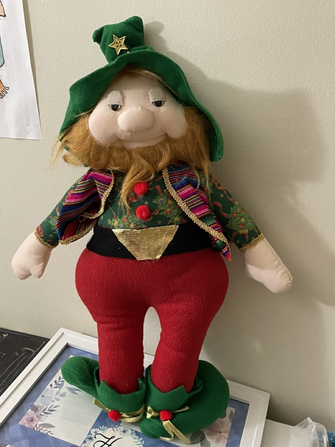 Vintage Christmas Elf Plush Toy - photo 3