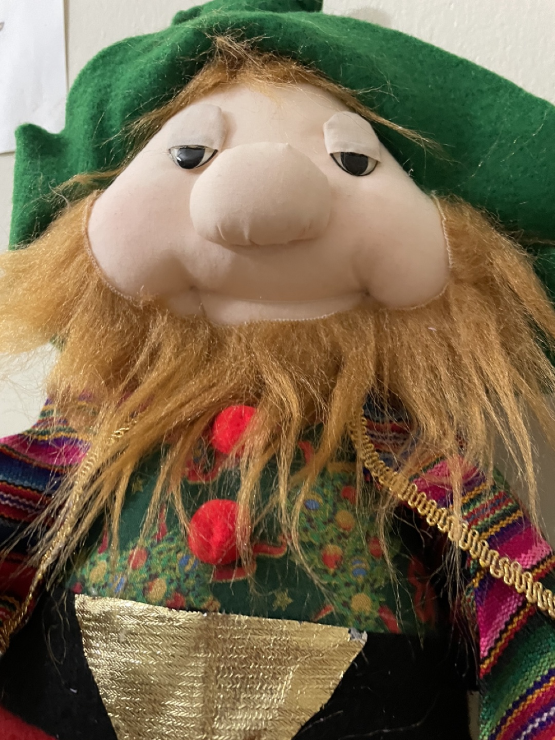 Vintage Christmas Elf Plush Toy