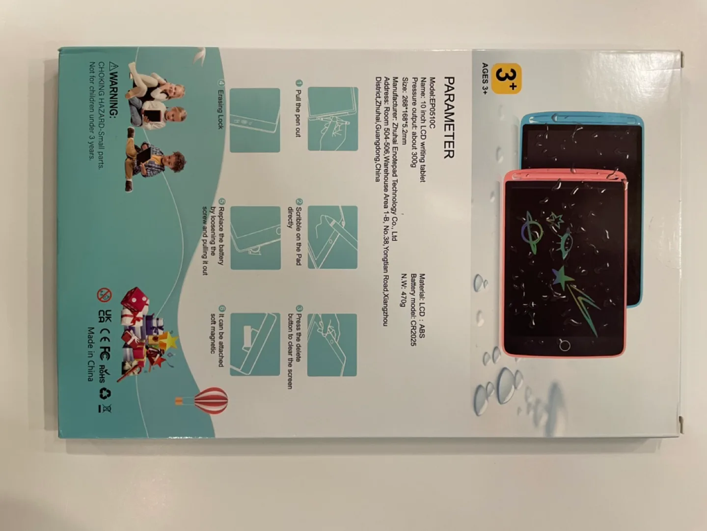 2 Pack 10 Inch LCD Writing Tablet image indicator(3)