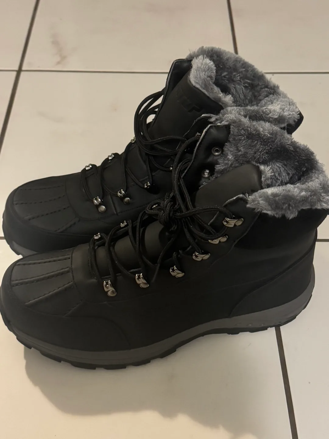 Men's Black Winter Boots Size 46 thumbnail