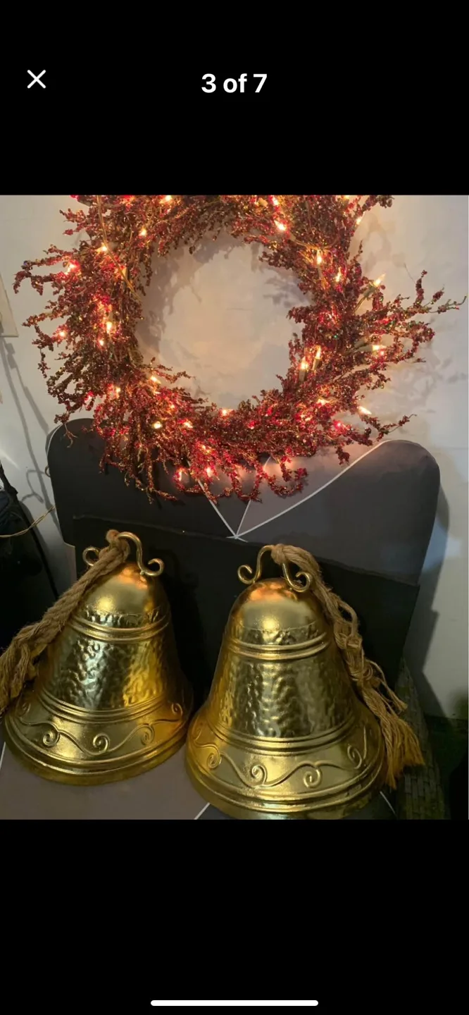 Gold Christmas Bells metal image indicator(3)