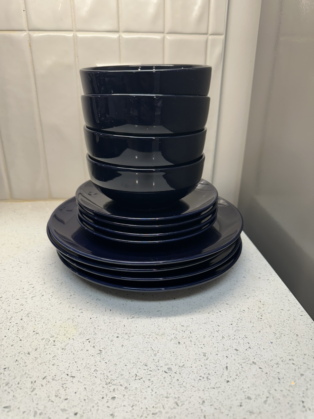 Mainstay Dinnerware Set (12piece blue color) - photo 2